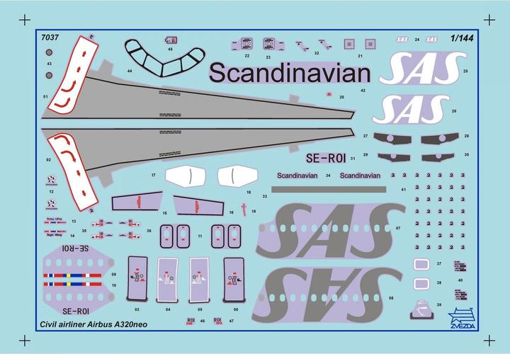 Produktbild Zvezda 1:144 Airbus A320 neo