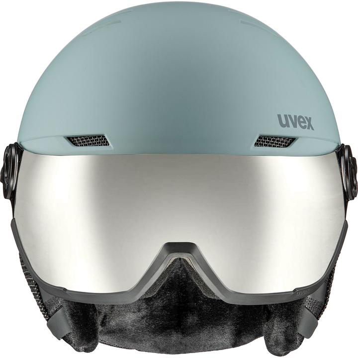 Produktbild Uvex Wanted Visor Women Edition Skihelm (Grösse: 54-58 cm, 50 polar sparkles/gold matt) (54 - 58 cm, M)