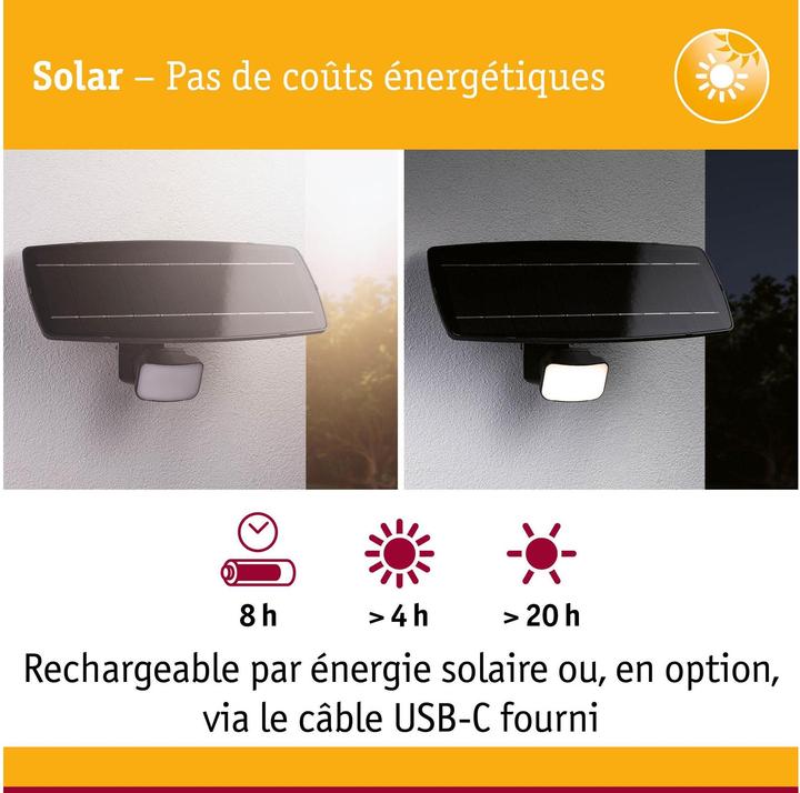 Image du produit Paulmann Solar Wandfluter Flotas (700 lm, IP65)