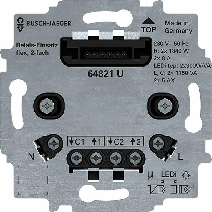 Produktbild Busch-Jaeger Serienrelais-Einsatz flex 64821 U