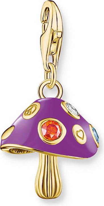 Immagine prodotto Thomas Sabo Charm-Anhänger bunter Pilz vergoldet (Smalto, Argento 925)