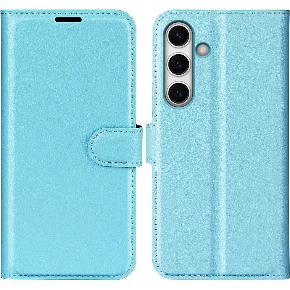 Cover-Discount FE - Leder Etui Hülle (Samsung Galaxy S24 FE), Smartphone Hülle, Blau