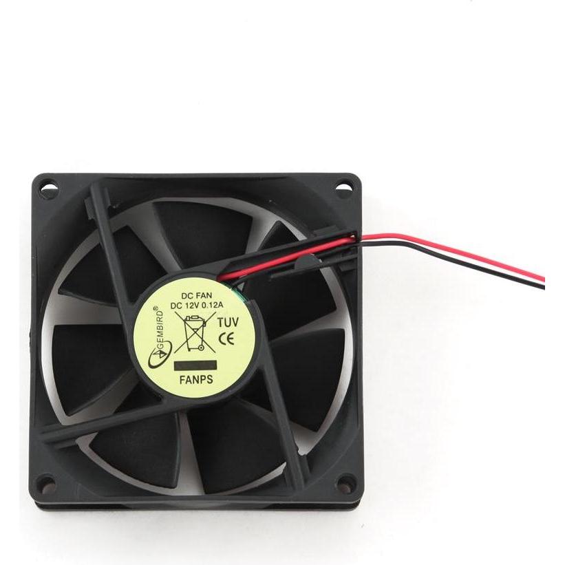 Gembird Ventola per PC FANPS, 80x80 (80 mm, 1 x), Ventola PC, Nero