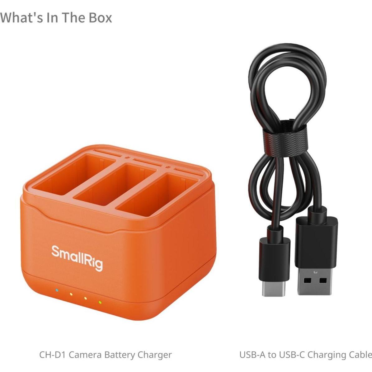 SmallRig 5921 Camera Battery Charger for DJI Action 6 / Action 5 Pro / Osmo 360, Accessori action cam