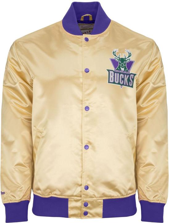 Produktbild Mitchell & Ness M&N Lightweight Satin Jacke - Milwaukee Bucks gold - XXL (XXL)