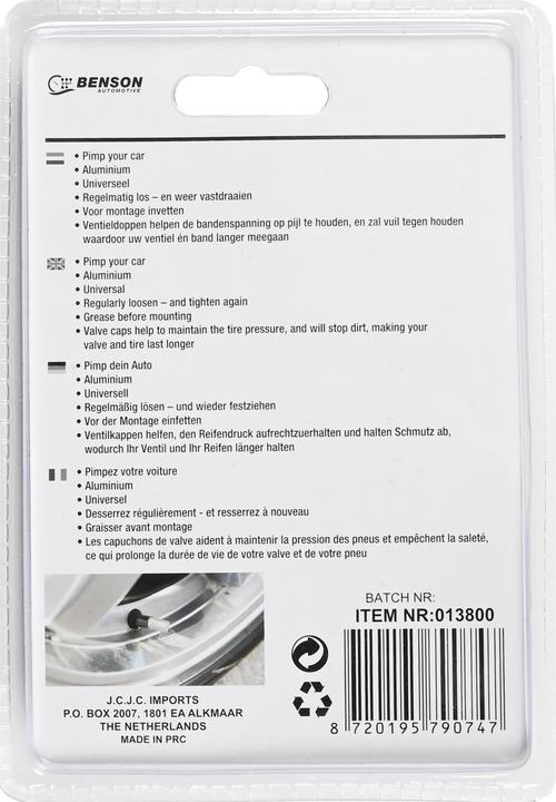 Produktbild Benson Ventilkappen 5-tlg Aluminium