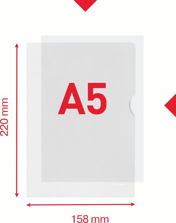 Produktbild Leitz Sichthülle Standard Plus, A5, PP, genarbt, 100 Stück, farblos (A5, 100x)