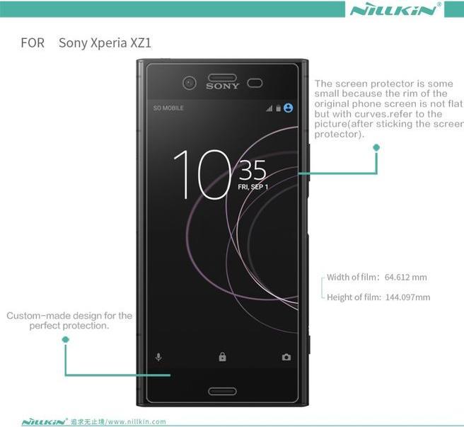 Actual product image Nillkin Matte Series (1 Piece, Sony Xperia XZ1)