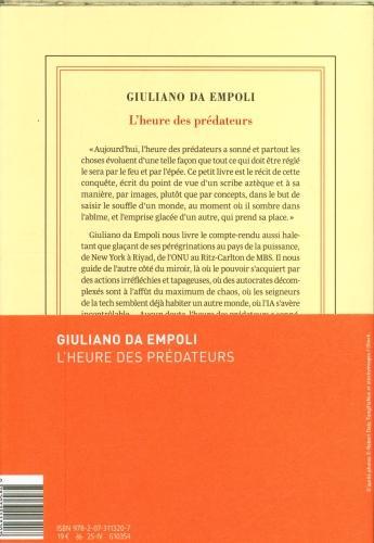 Produktbild L'heure des prédateurs (Französisch, Giuliano da Empoli, 2025)