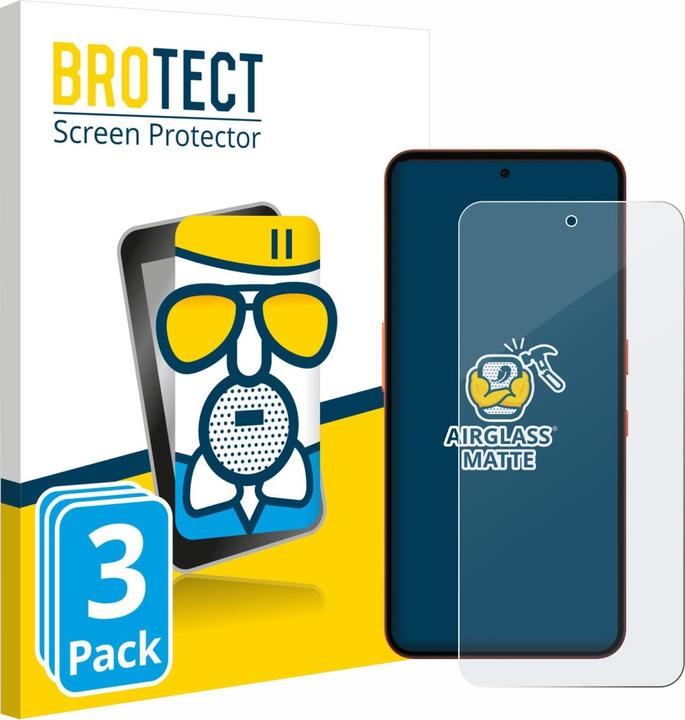 Actual product image BROTECT AirGlass Glass Matte (3 pcs., Nothing CMF Phone 2 Pro)