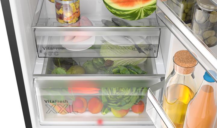 Image du produit Bosch Hausgeräte Série 4, Réfrigérateur-congélateur indépendant avec partie congélation en bas, 203 x 60 cm, inox (363 l)