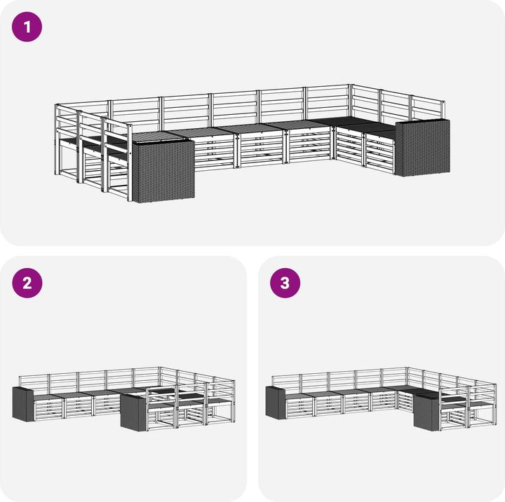 Produktbild vidaXL Outdoor-Sofa