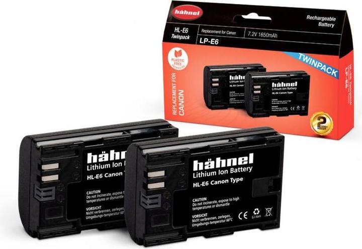 Produktbild Hähnel HL-E6, 2er Kamera-Akku ersetzt Original-Akku LP-E6 7.2 V 1650 mAh (Kamera Akku)