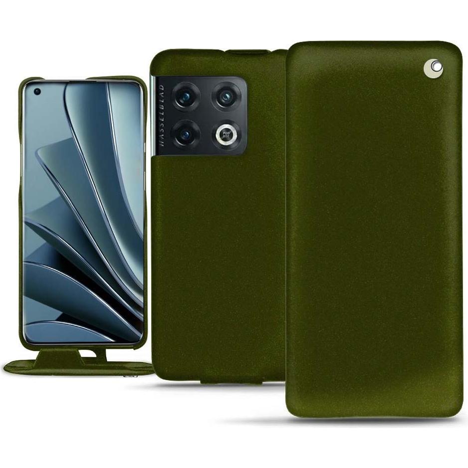 Noreve Lederschutzhülle vertikal (OnePlus 10 Pro), Smartphone Hülle, Grün