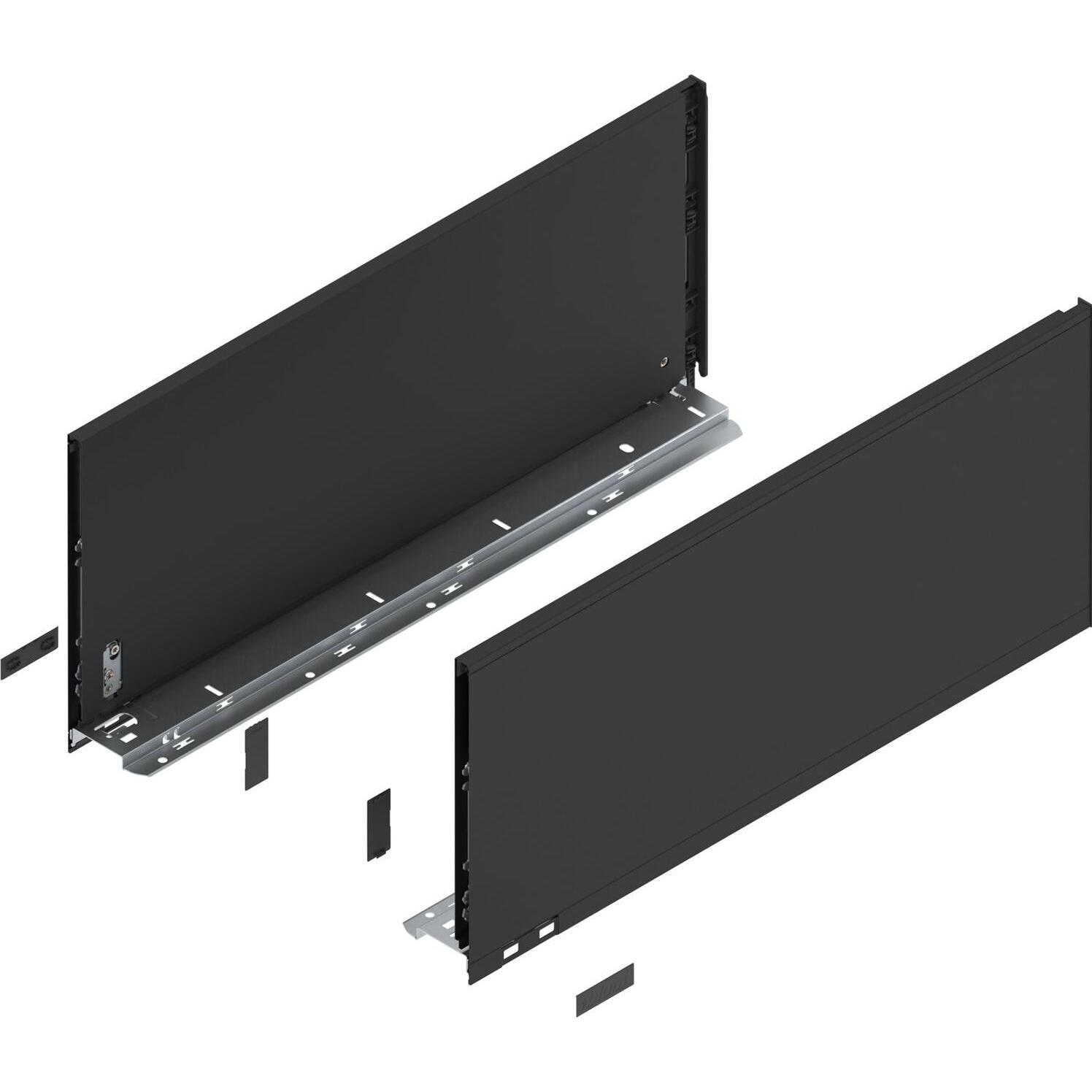Blum, Schubladenauszüge, LEGRABOX pure Zarge Höhe F, NL 550, Carbonschwarz-matt