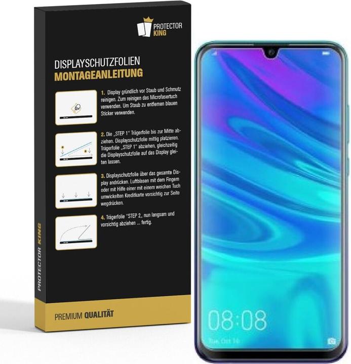 Actual product image Protectorking 4x Panzerfolie Anti-Shock HD Klar (4 Piece, Huawei P Smart+ (2019))