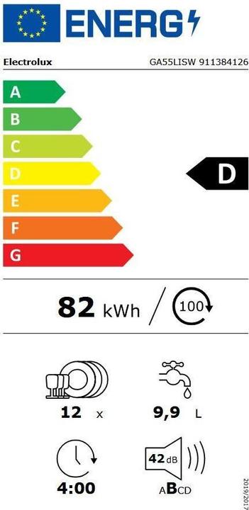 Energie-Label Electrolux Ga55lisw