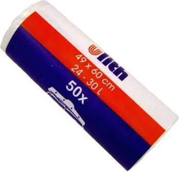 Produktbild Wimex.eu 20x Mülleimerbeutel (HDPE) mit Zugband weiss 50 x 60 cm 30L (20 x, 30 l)