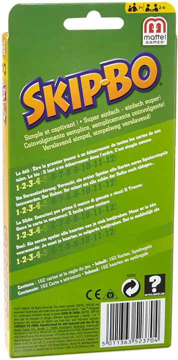 Actual product image Mattel Games Skip-Bo (German, French, Italian)