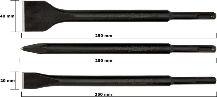 Actual product image Rennsteig SDS Plus chisel set 3 pieces