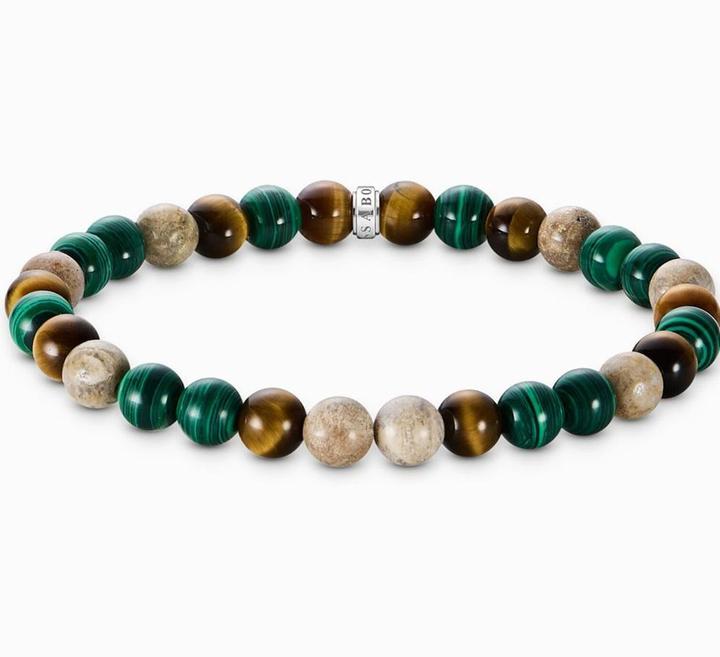 Produktbild Thomas Sabo Bead Armband in Erd und Grüntönen (19 cm, Silber 925)