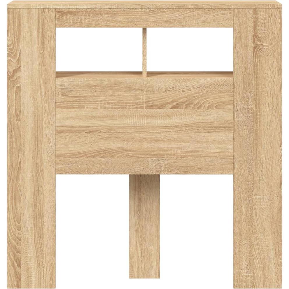 Thumbnail - VidaXL, Bett Zubehör, LED-Kopfteil Sonoma Eiche 100x18,5x103,5 cm