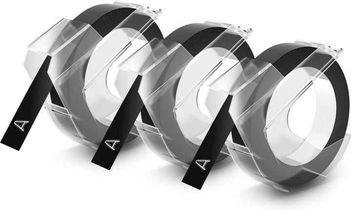 Dymo Bande de gaufrage 3D (0.90 cm, Noir)