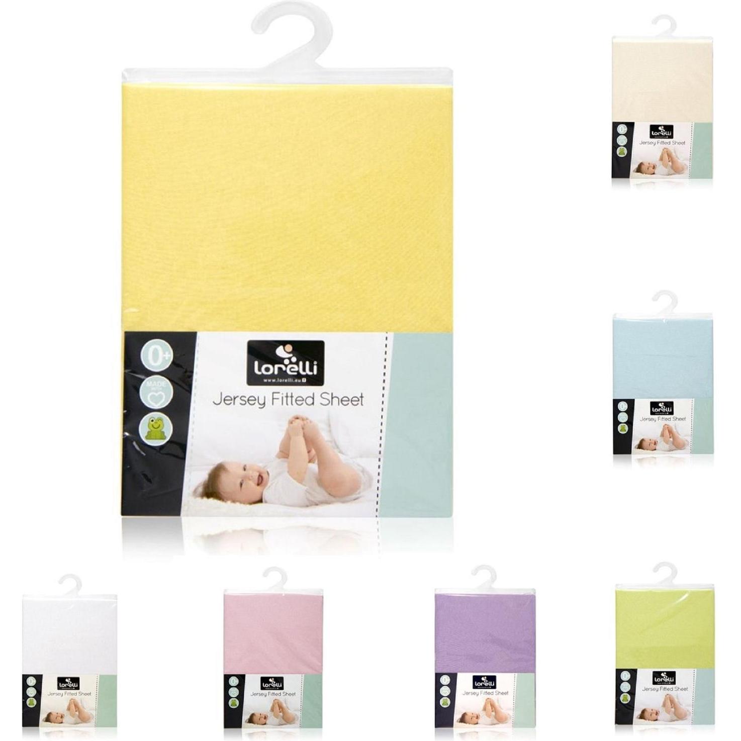 Lorelli, Fixleintuch Babybett, Spannbetttuch Jersey 60 x 120 cm (120 x 60 cm)