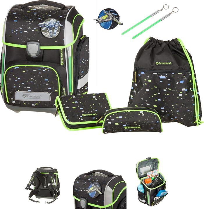 Actual product image Schneiders Black Galaxy Ergolite school desk set, 21 l (22 l)