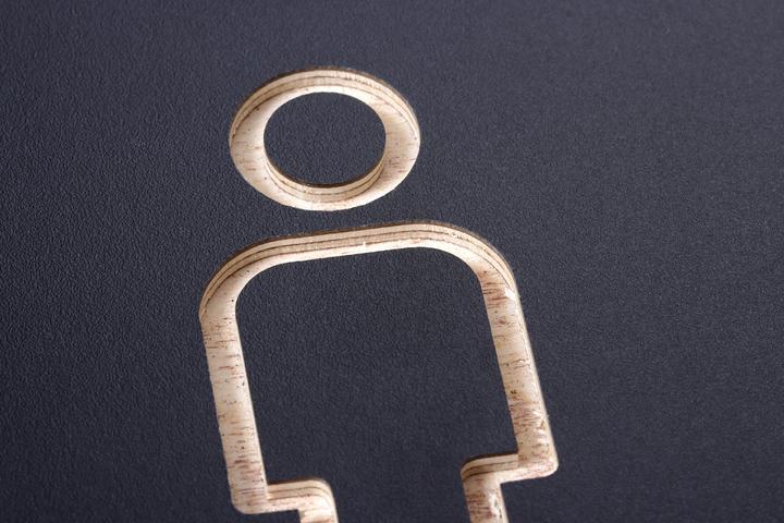 Actual product image Europel Pictogram "WC men", black