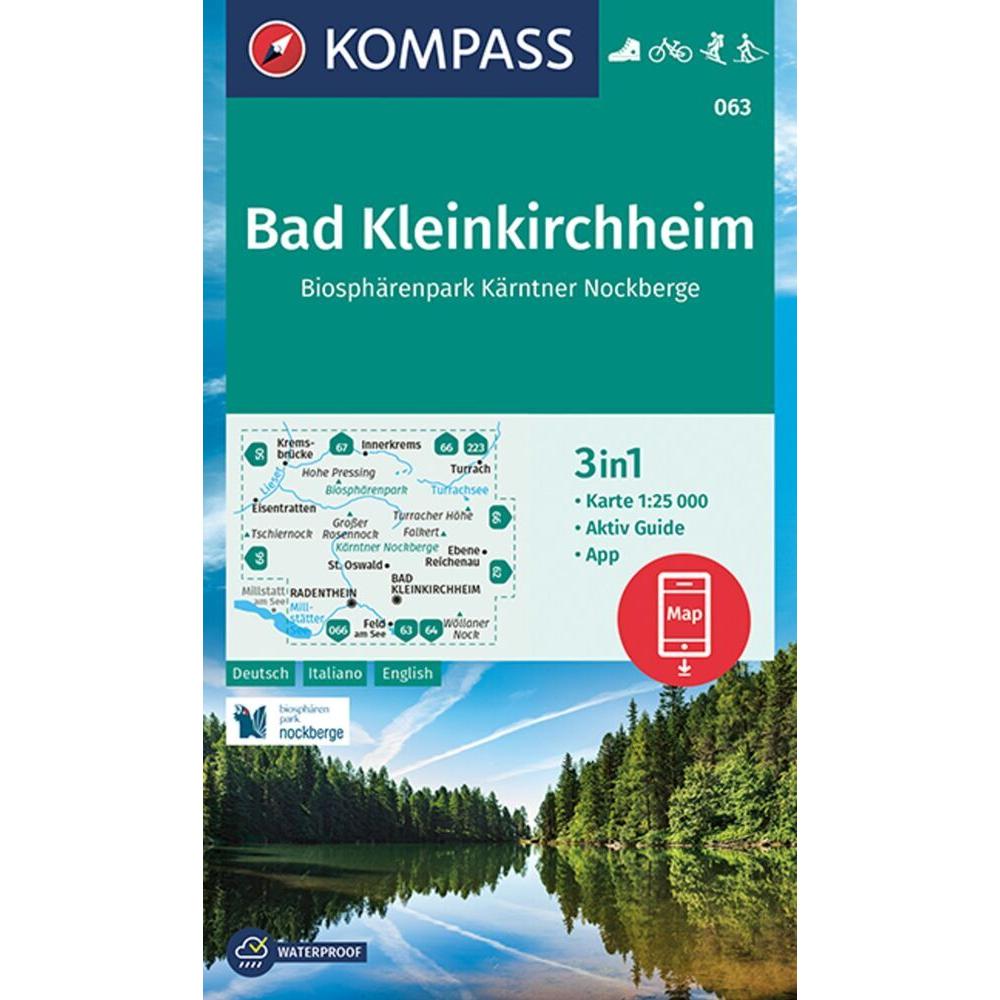 KOMPASS Wanderkarte 063 Bad Kleinkirchh, Landkarte