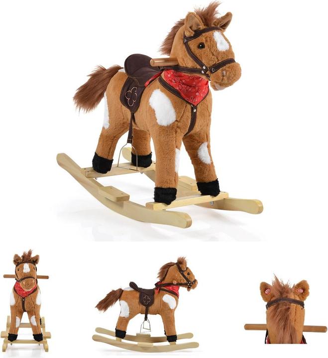 Moni Schaukelpferd Plüsch Thunder Rollen