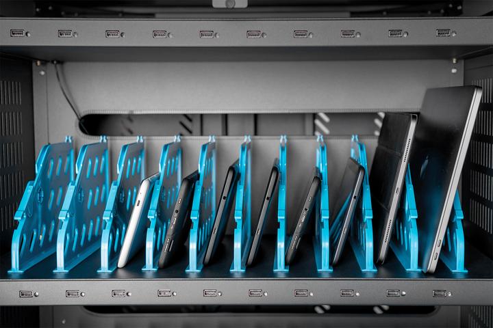 Image du produit Digitus Chariot de chargement pour ordinateurs portables / tablettes jusqu'à 15,6 pouces (43.19 HE, Rack 19 pouces)