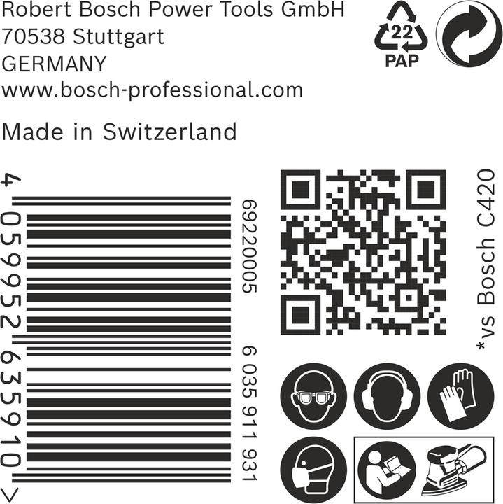 Actual product image Bosch Professional Zubehör Accessories 2608901641 Sanding paper for multi-sander grit 60 (L x (60)