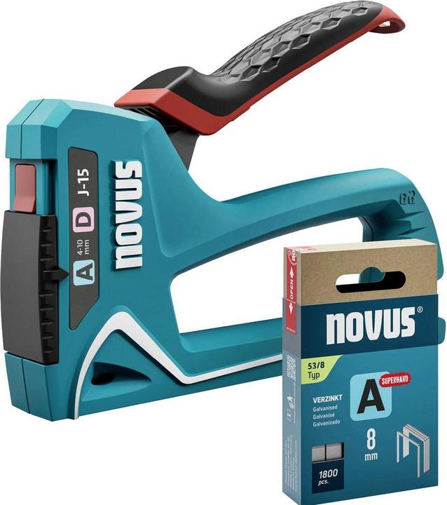 Actual product image Novus Tools J-15 030-0457 Hand tacker Staple length 4 - 10 mm
