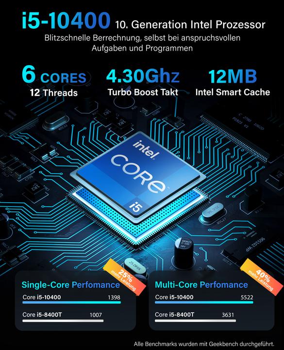 Produktbild Greed V2 Basic - Office PC - Intel Core i5 (256 GB, 8 GB, Intel Core i5-10400)