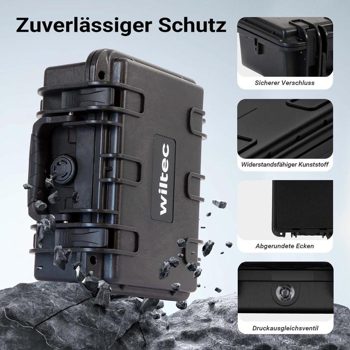 Produktbild Wiltec Universalkoffer 21,9x18,5x15,4cm wasserdicht Transportkoffer Schutzkoffer