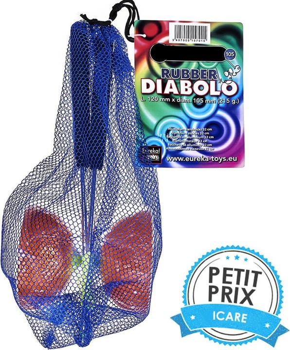 Image du produit Eureka! Rubber Diabolo met Aluminium Stokken - Oranje