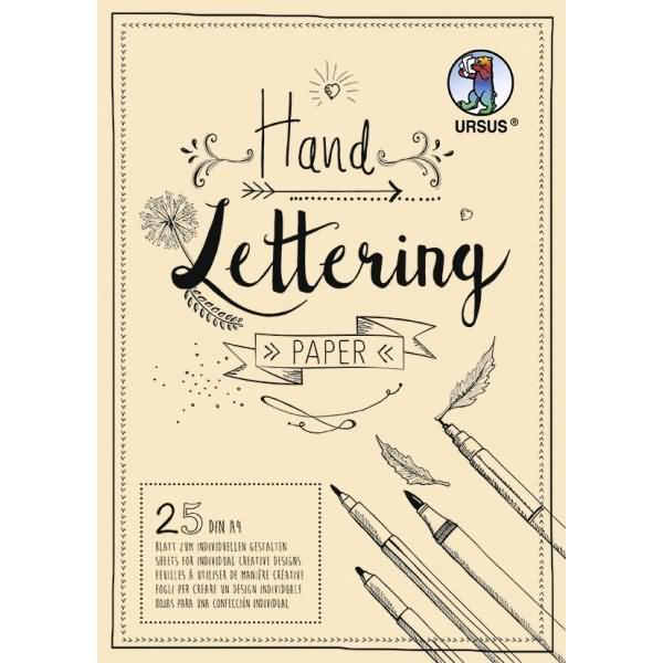 Actual product image Ursus Drawing pad Handlettering A4, 210 g/m², 25 sheets, cream (A4)