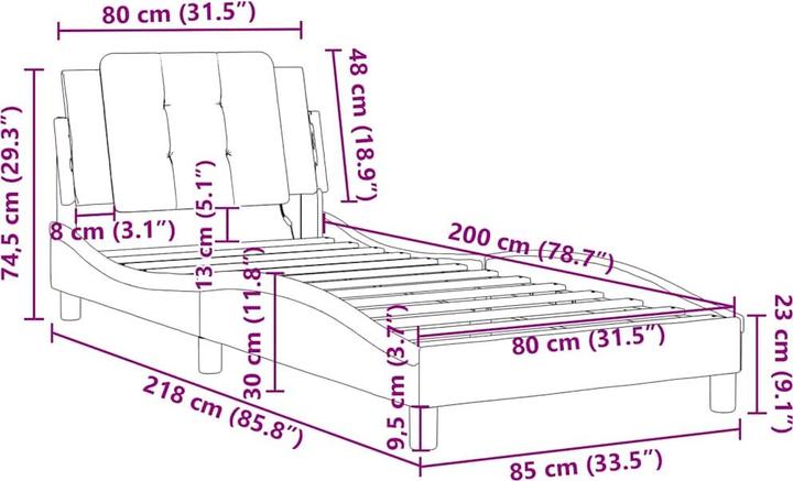 Image du produit vidaXL Bettgestell (80 x 200 cm)