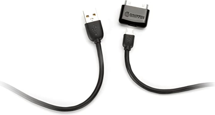 Actual product image Griffin USB Charge/Sync Cable for iPhone/ iPod/ iPad Black (Micro USB, USB, USB)