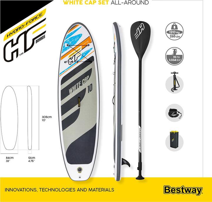 Produktbild Bestway HF SUP Set White Cap