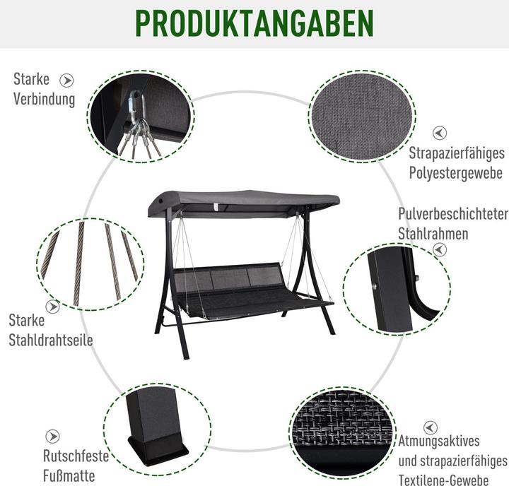 Immagine prodotto Outsunny L'altalena di Hollywood