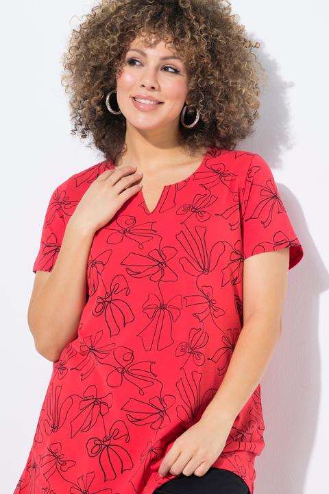 Produktbild Ulla Popken T-Shirt, Schleifen, A-Linie, Tunika-Ausschnitt, Halbarm (46, 48)