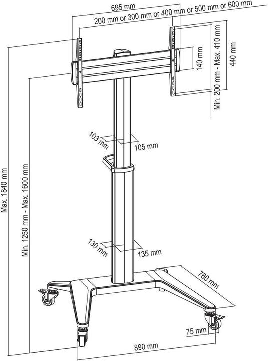 Actual product image Deltaco ARM-0451 (Ground)