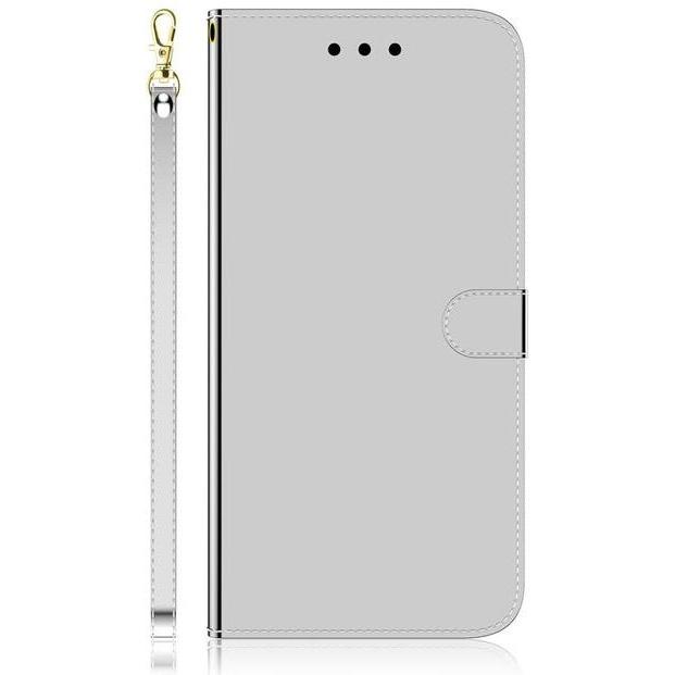 MU Style Mirror Surface Bookcover Series (Samsung Galaxy S22+), Smartphone Hülle, Silber