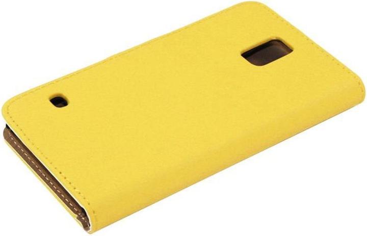 Produktbild König Design Schutzhülle Handytasche (Flip Quer) für Handy Samsung Galaxy S5 / S5 Neo Gelb (Samsung Galaxy S5, Samsung Galaxy S5 Neo)