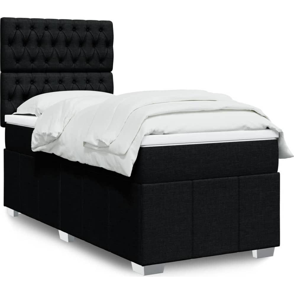 VidaXL, Bett, Bo x springbett mit Matratze 90 x 200 cm Stoff (90 x 200 cm)