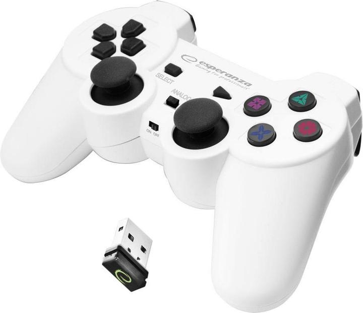 Image du produit Esperanza EGG108W Contrôleur de jeu, Manette de jeu RF analogique / numérique PC, Playstation 3 (PC, PS3)