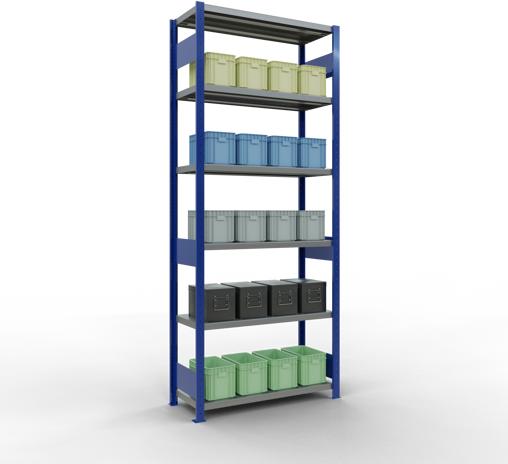 Actual product image Schulte Lagertechnik MULTIplus330 basic racking system with length ledgers
